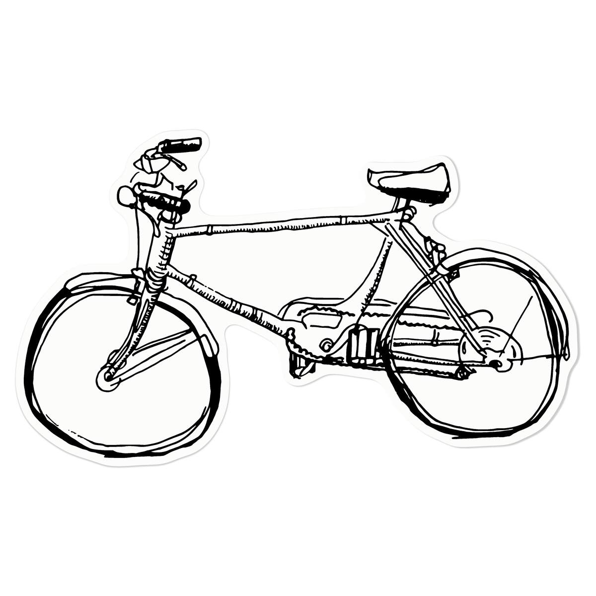 'Bicycle' Static Window Cling - Black, 21cm - Reusable Removable Static Cling Decal for Mirrors, Glass Doors and Cars (WC00042563)