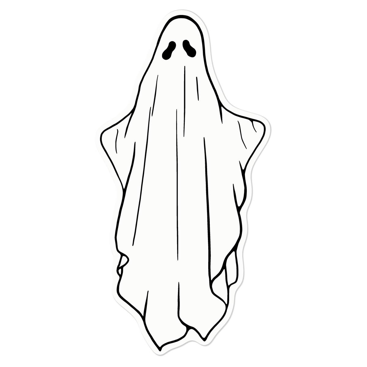 'Sheet Ghost' Static Window Cling - Black, 21cm - Reusable Removable Static Cling Decal for Mirrors, Glass Doors and Cars (WC00054791)
