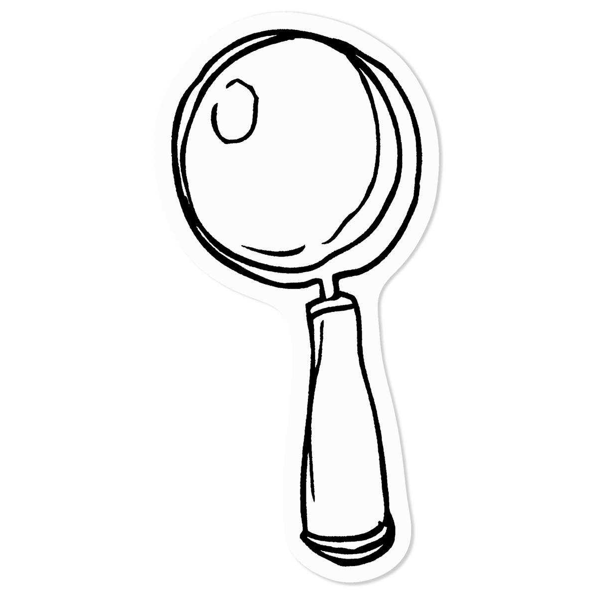 'Magnifying Glass' Static Window Cling - Black, 10cm - Reusable Removable Static Cling Decal for Mirrors, Glass Doors and Cars (WC00013792)