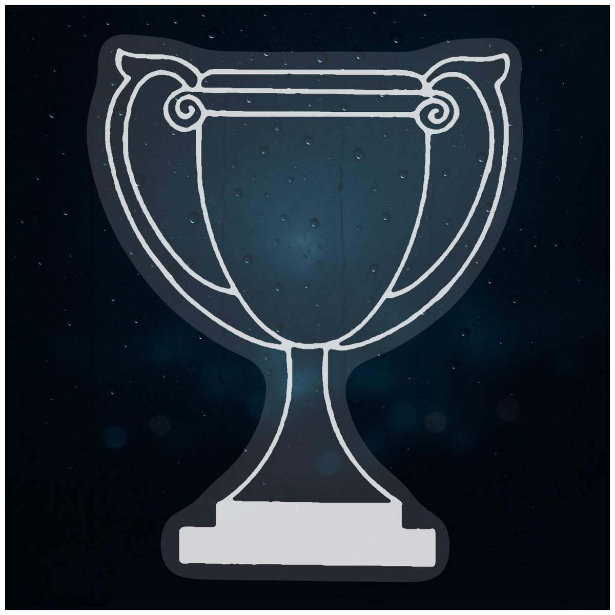 'Winning Trophy' Static Window Clings / Stickers (WC002465)