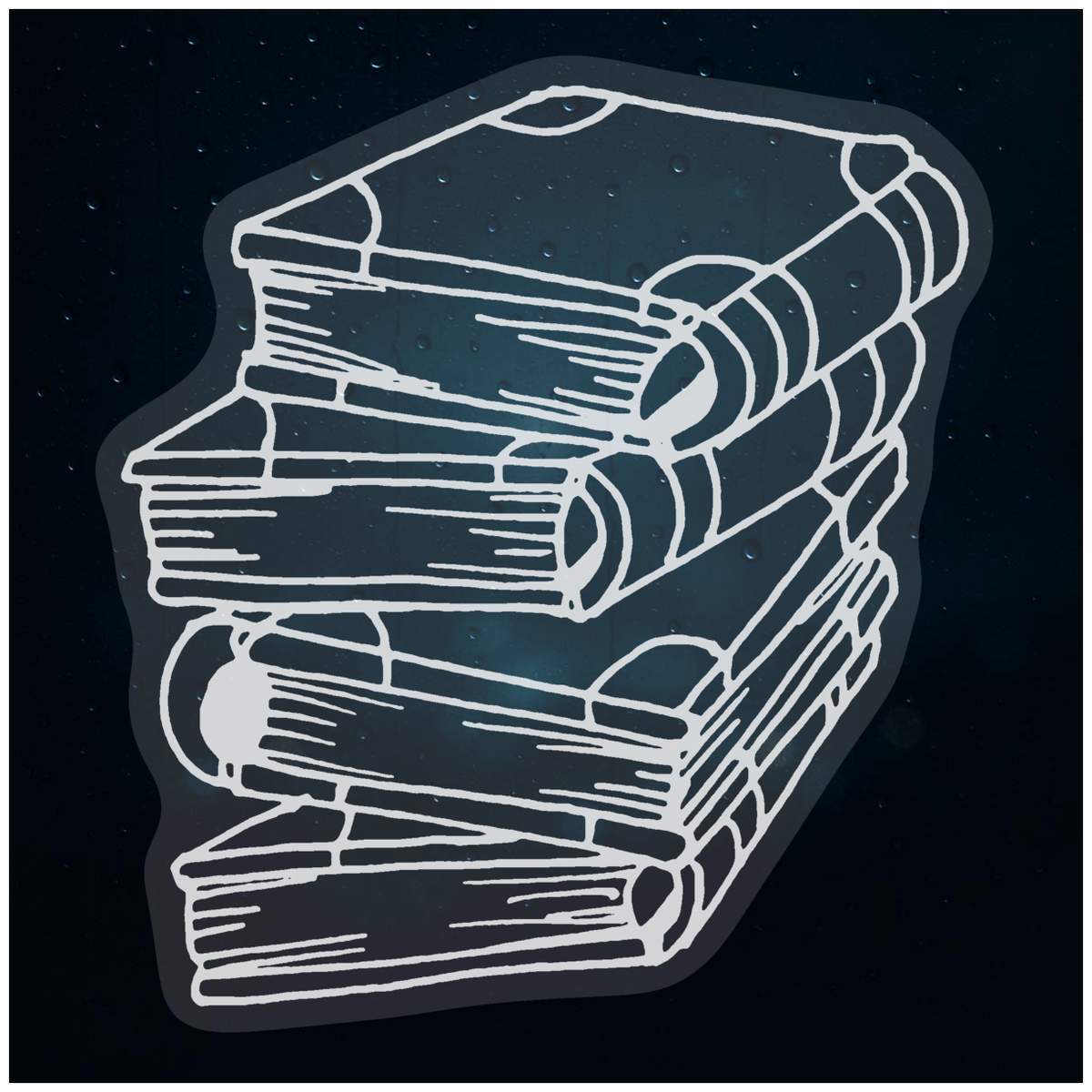 'Books' Static Window Clings / Stickers (WC003270)