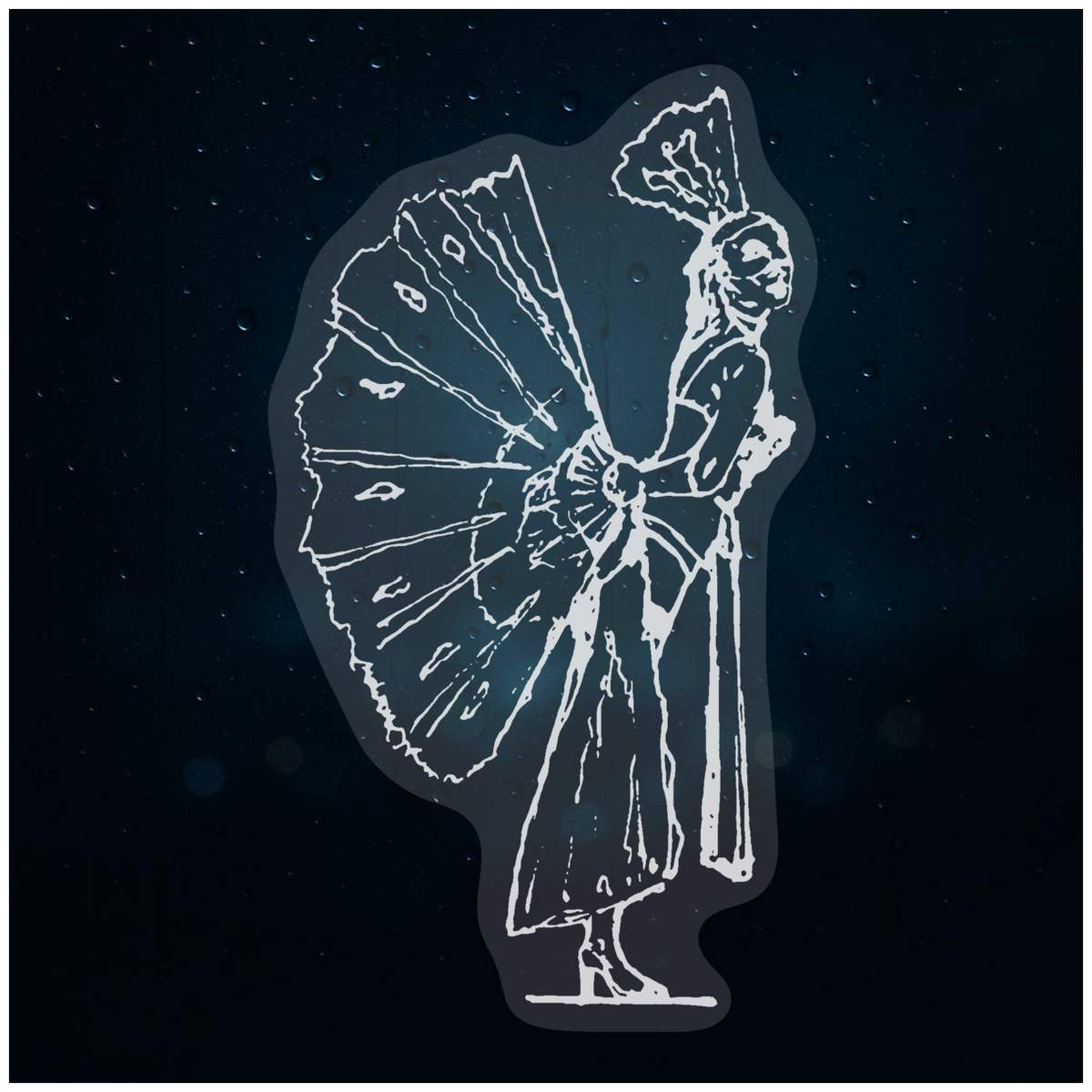 'Burlesque Dancer' Static Window Clings / Stickers (WC004862)