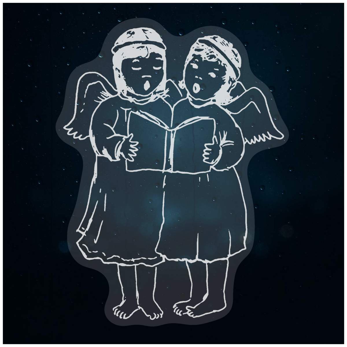 'Singing Angels' Static Window Cling / Decal - Removable Decal for Mirrors, Glass Doors and Cars (WC006388)