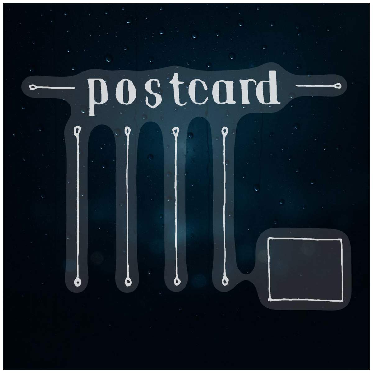 'Blank Postcard' Static Window Clings / Stickers (WC006863)