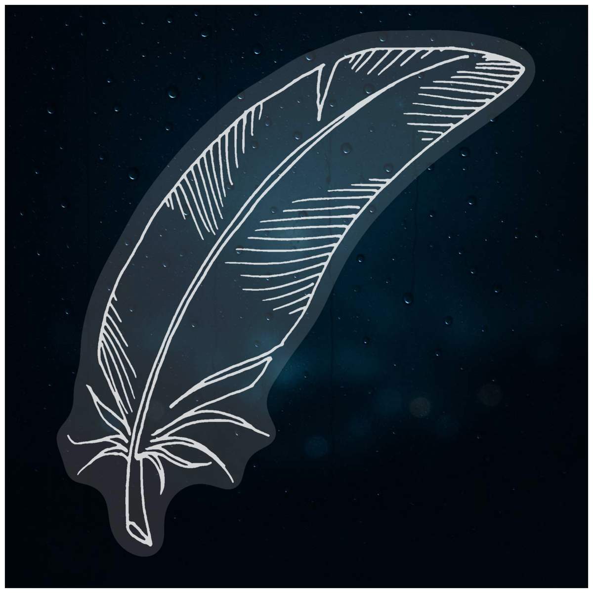 'Feather' Static Window Clings / Stickers (WC007133)