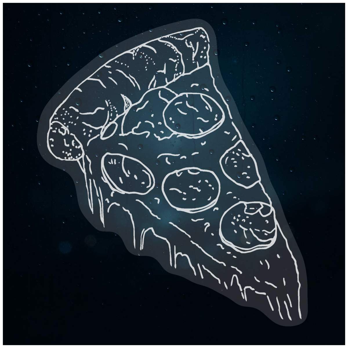 'Slice Of Pizza' Static Window Clings / Stickers (WC009451)