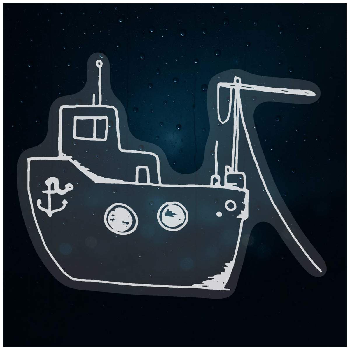 'Tug Boat' Static Window Clings / Stickers (WC011375)
