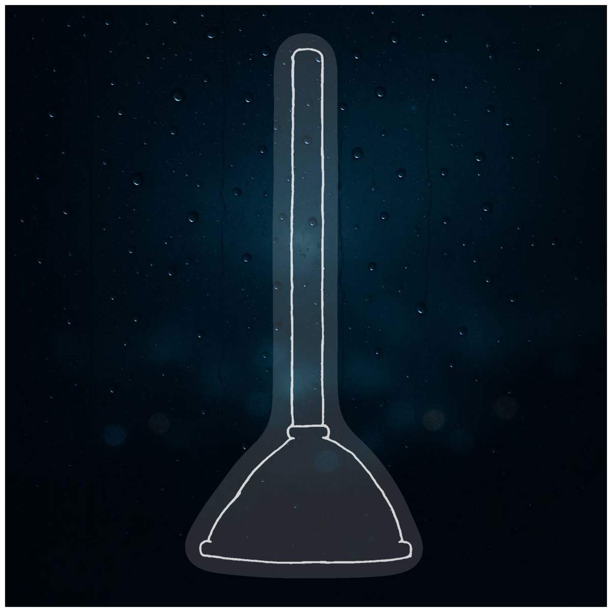 'Toilet Plunger' Static Window Clings / Stickers (WC013944)