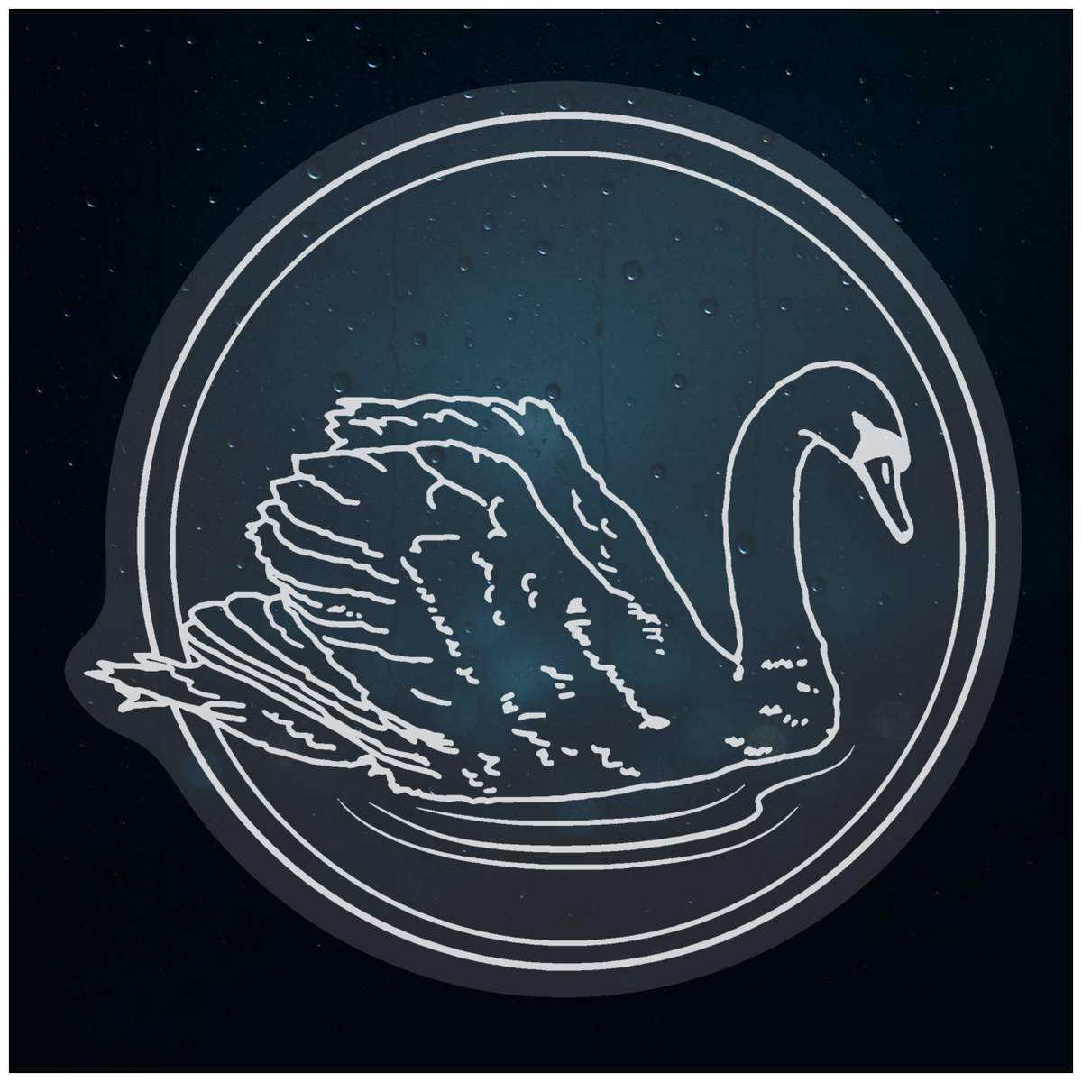 'Graceful Swan' Static Window Clings / Stickers (WC017513)