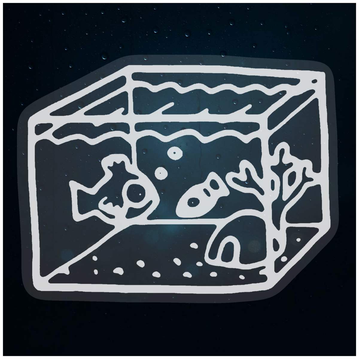 'Fish Tank' Static Window Clings / Stickers (WC017799)