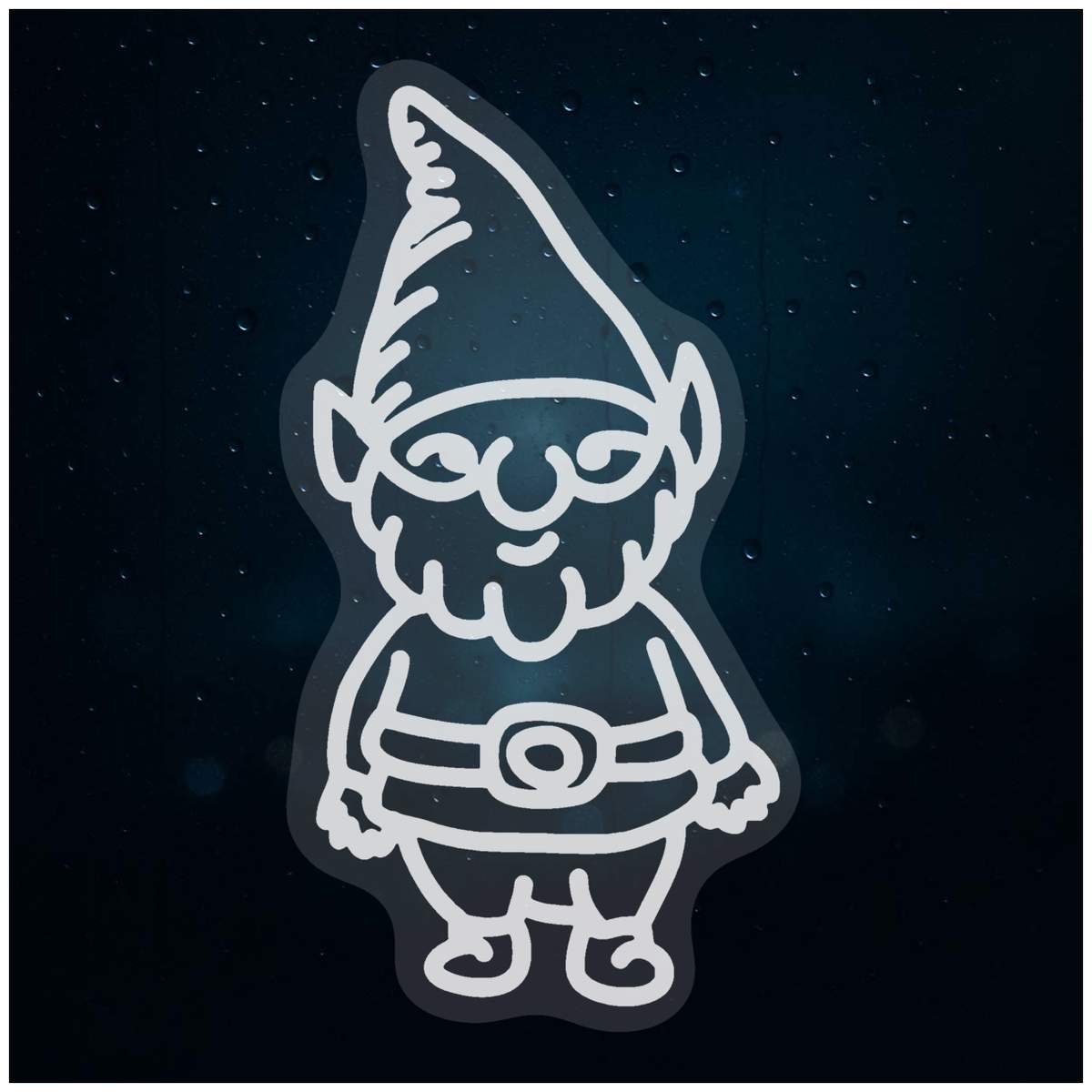 'Garden Gnome' Static Window Clings / Stickers (WC018851)