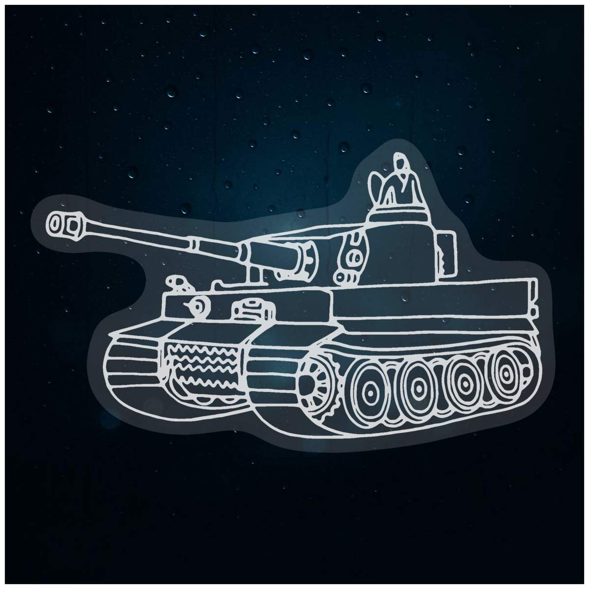 'War Tank' Static Window Clings / Stickers (WC019087)