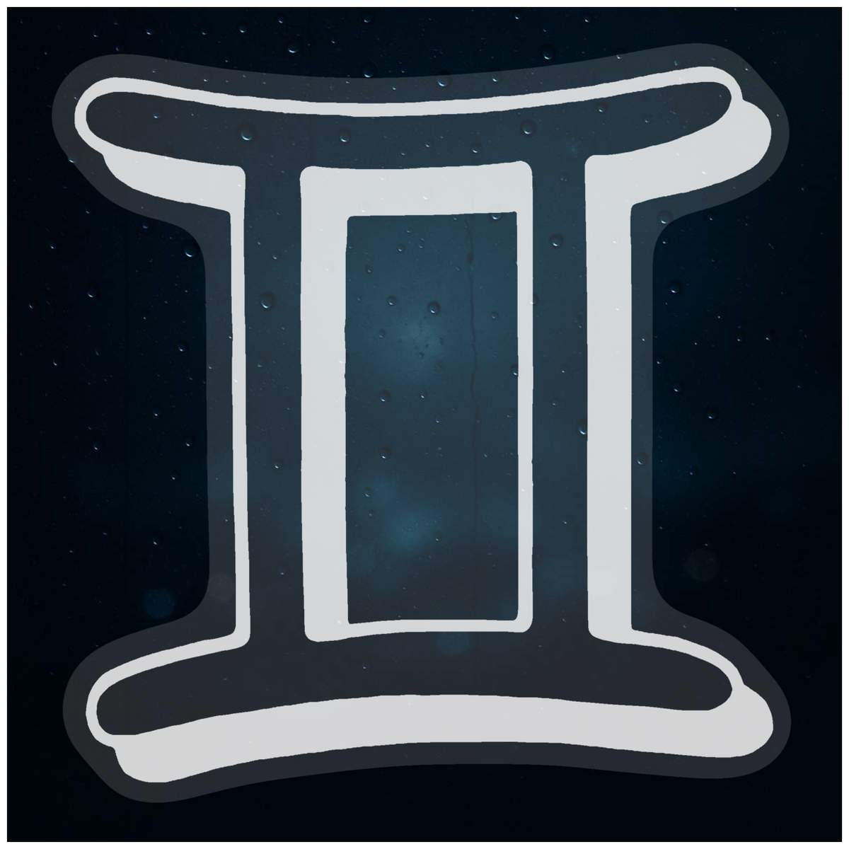 'Gemini Symbol' Static Window Clings / Stickers (WC019555)