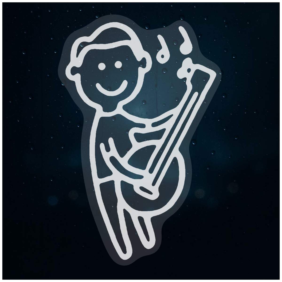 'Music Man' Static Window Clings / Stickers (WC019818)