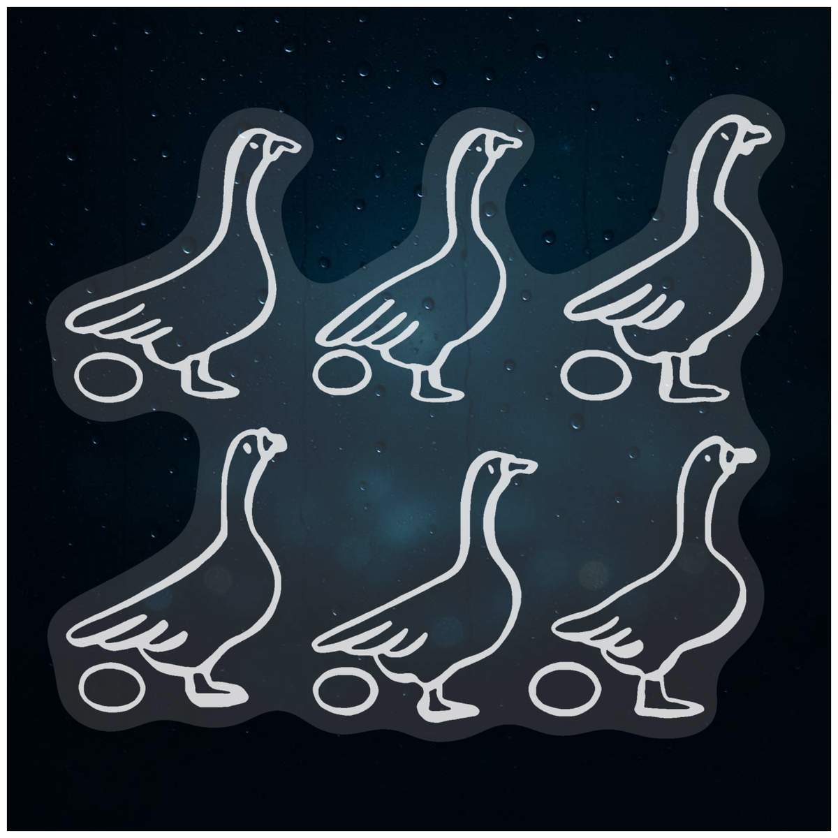 'Geese Pattern' Static Window Clings / Stickers (WC024321)
