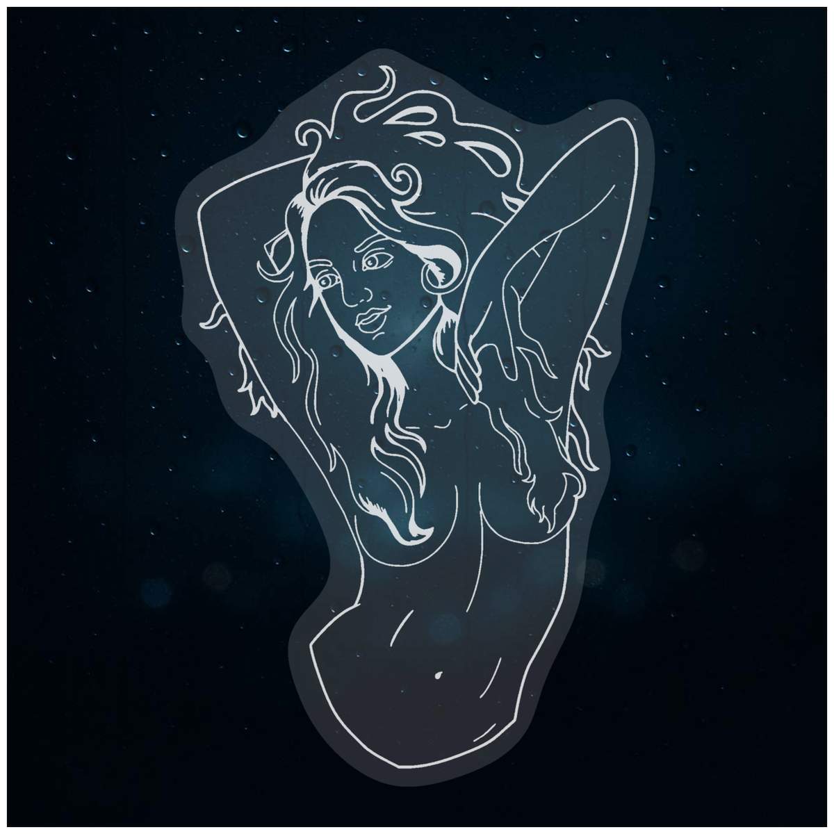 'Beautiful Woman' Static Window Clings / Stickers (WC025715)