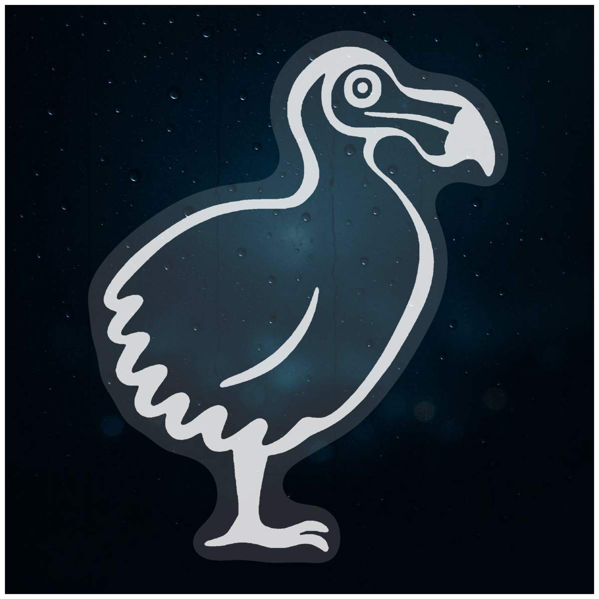 'Dodo Bird' Static Window Clings / Stickers (WC026387)