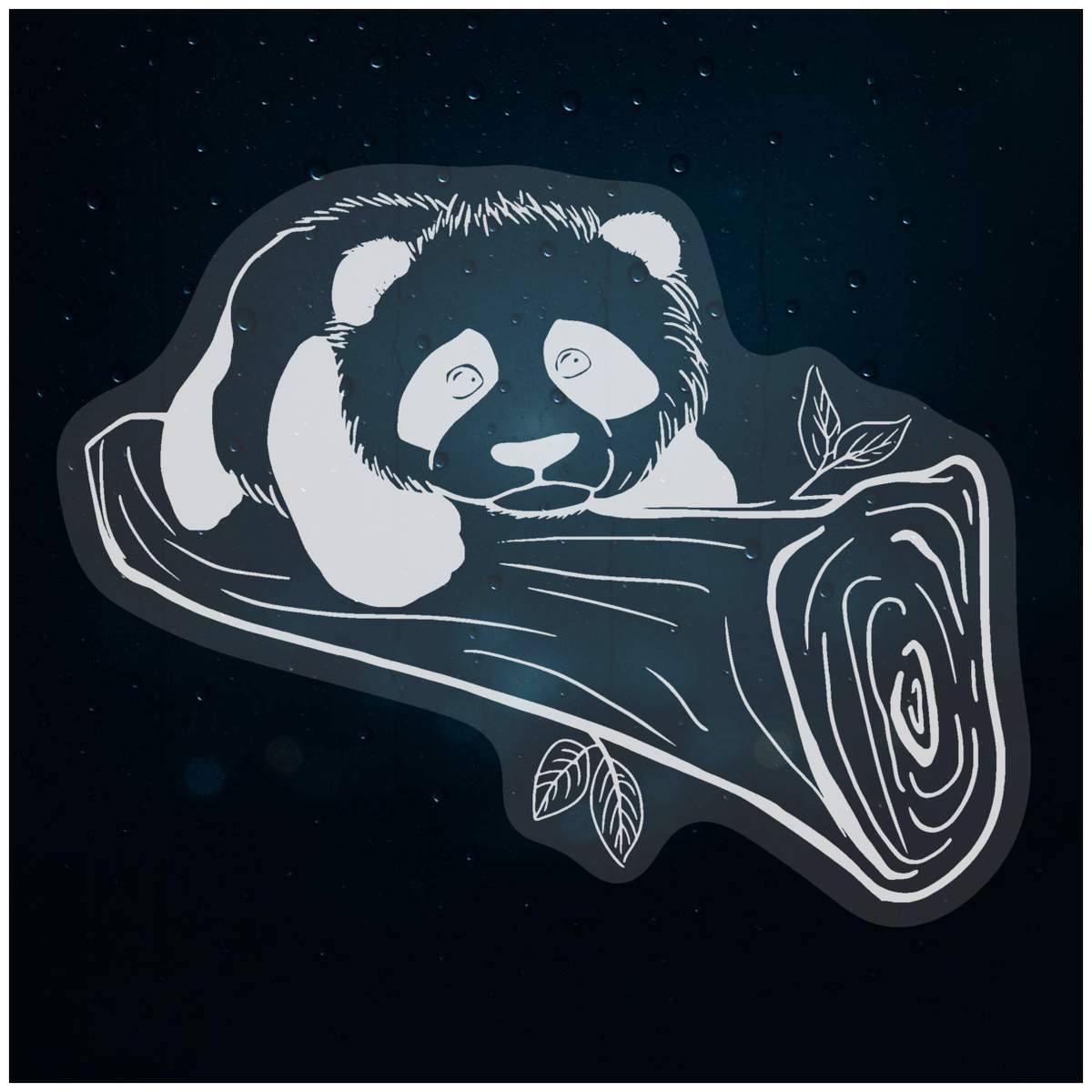 'Baby Panda' Static Window Clings / Stickers (WC026513)