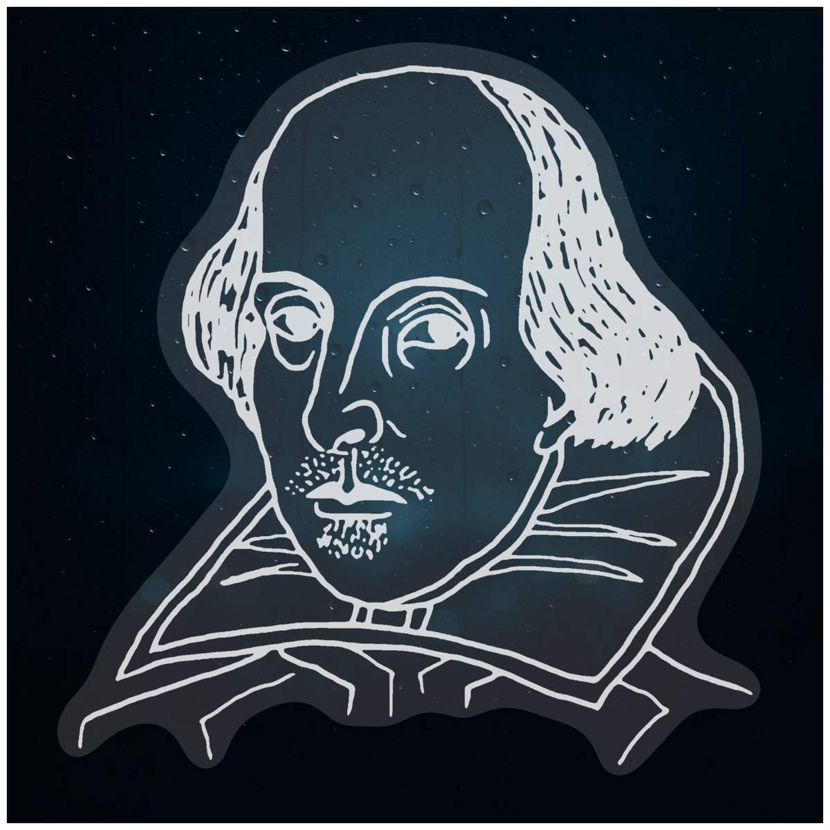 'Shakespeare Portrait' Static Window Clings / Stickers (WC026745)