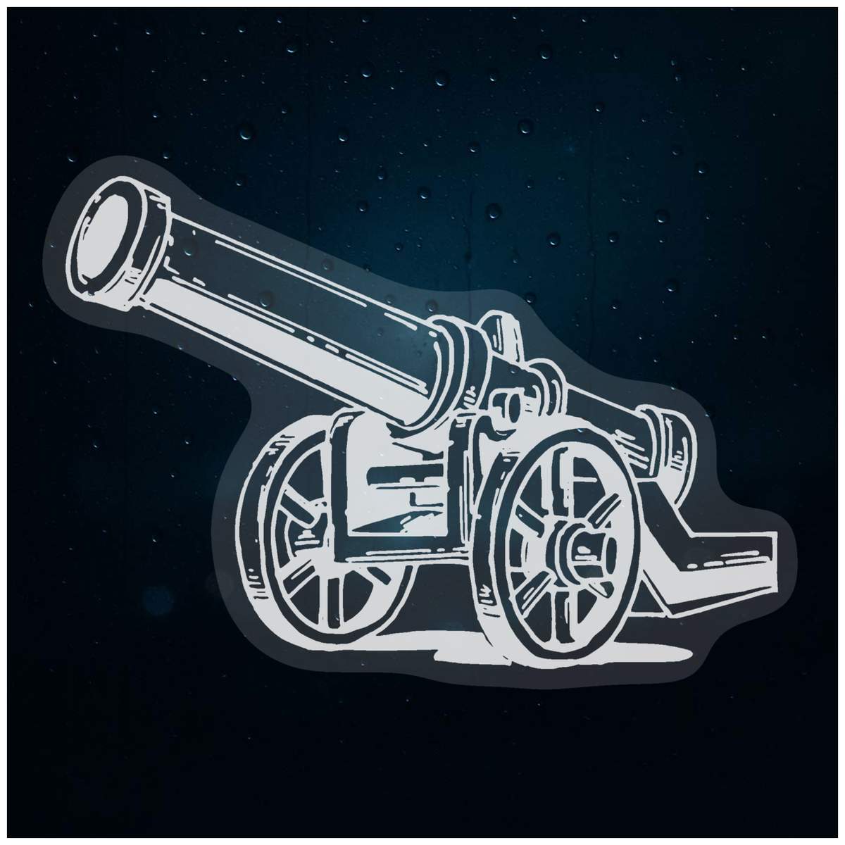 'Cannon' Static Window Clings / Stickers (WC026857)