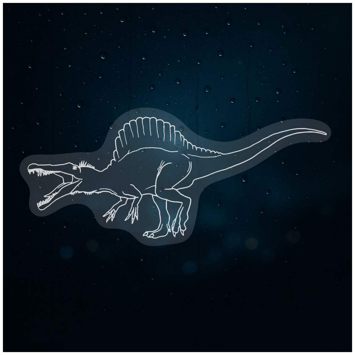 'Roaring Spinosaurus' Static Window Clings / Stickers (WC028387)