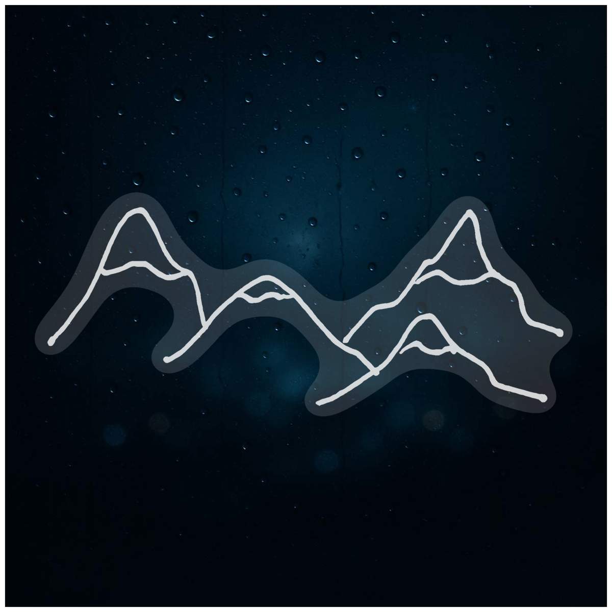 'Snow Capped Mountains' Static Window Clings / Stickers (WC028783)