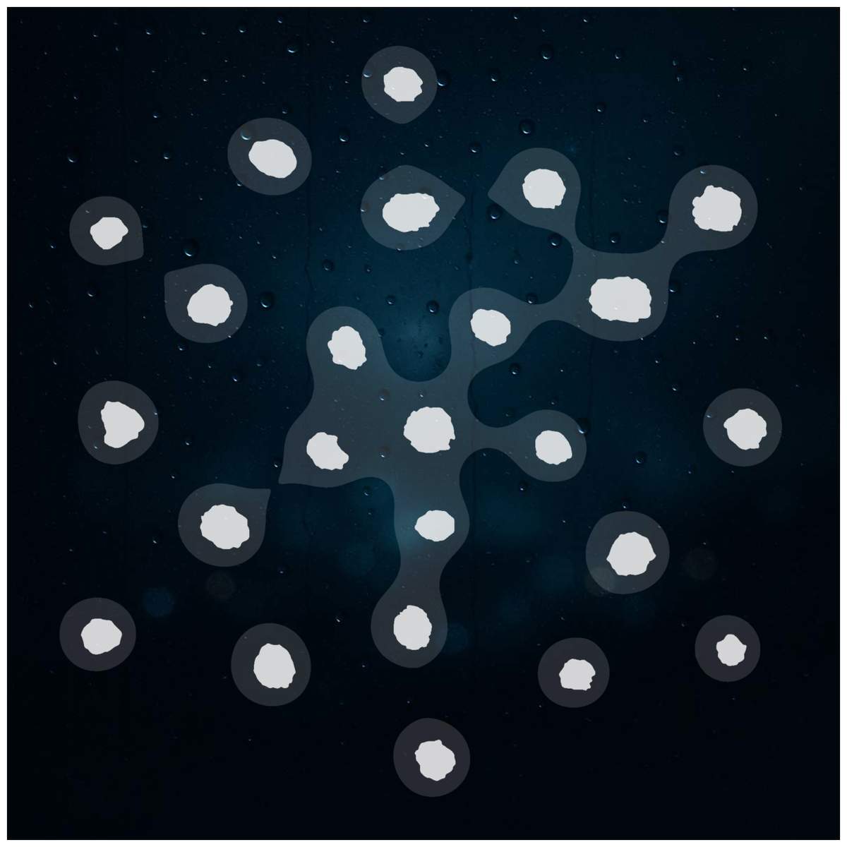 Small 100mm 'Dot Pattern' Clear Static Window Cling Sticker / Decal (White) (WC00058837)