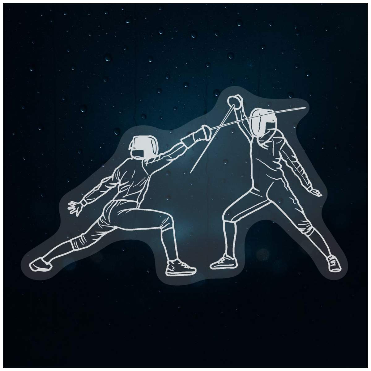 'Fencing' Static Window Clings / Stickers (WC029861)