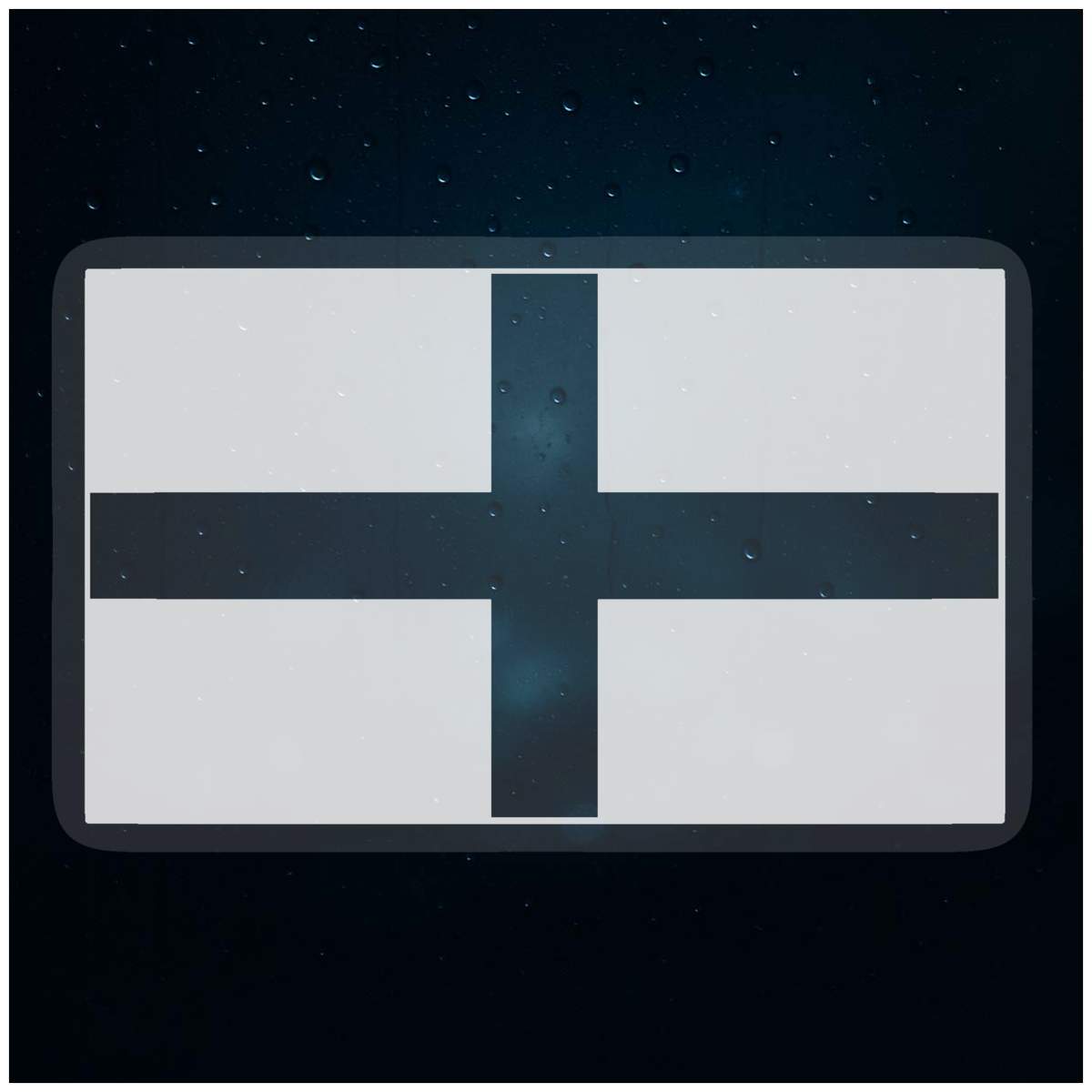 'Flag Of Cornwall' Static Window Clings / Stickers (WC032260)