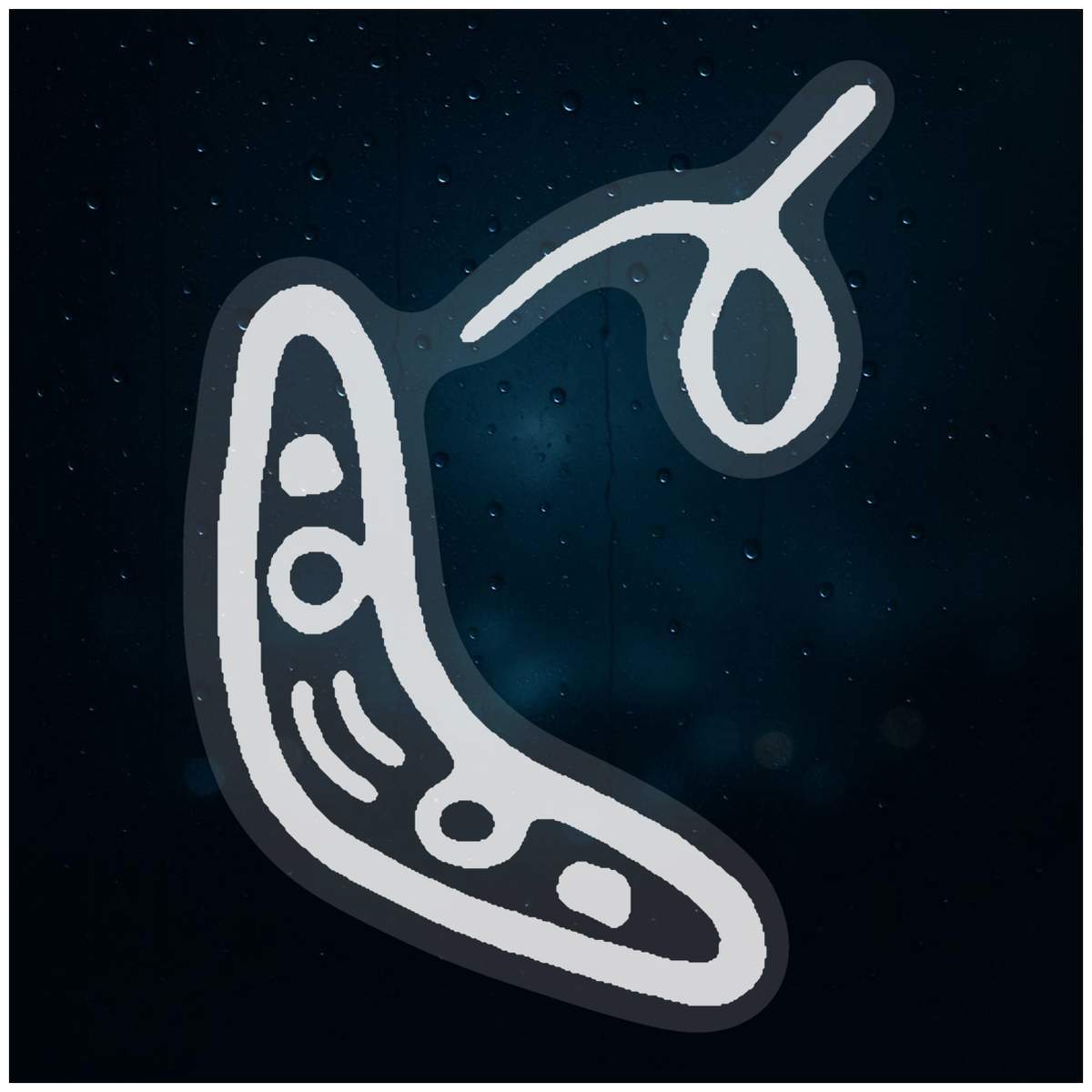 'Flying Boomerang' Static Window Clings / Stickers (WC017991)