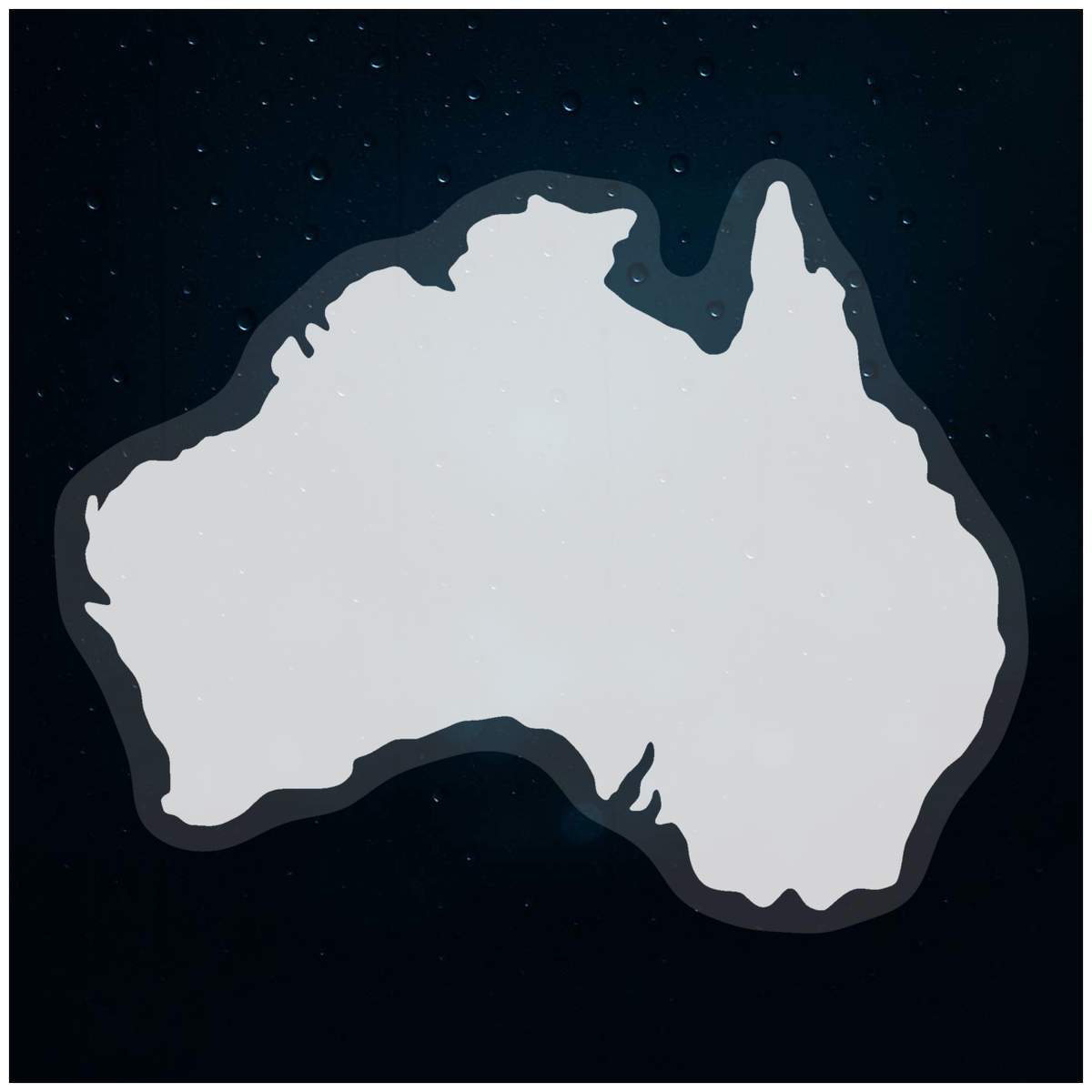 'Australia Country' Static Window Cling / Decal - Removable Decal for Mirrors, Glass Doors and Cars (WC037963)