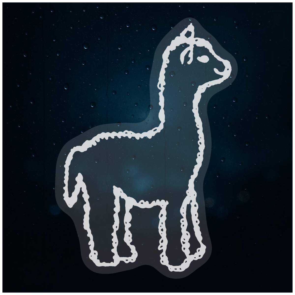 'Llama' Static Window Clings / Stickers (WC038236)