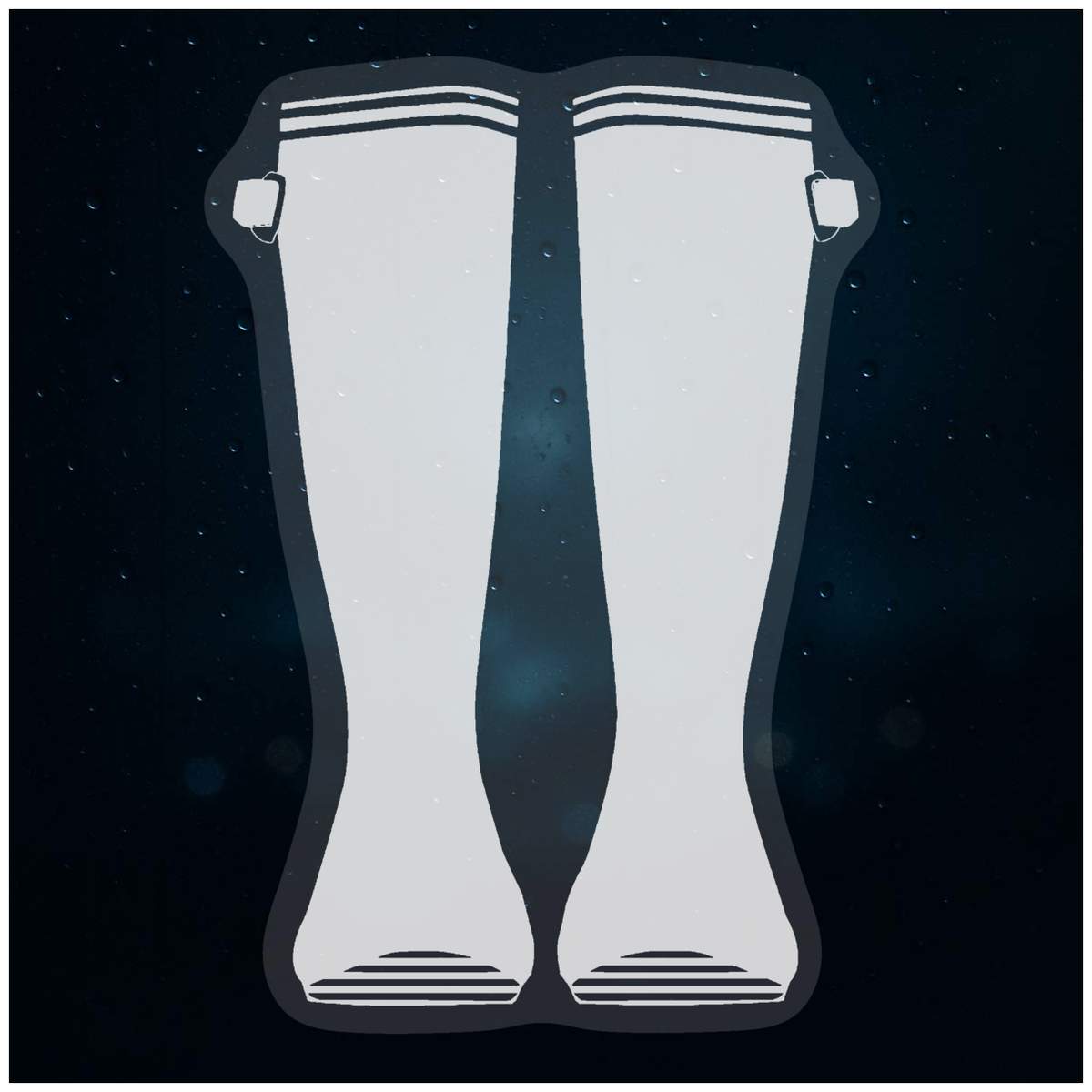 'Rubber Boots' Static Window Cling / Decal - Removable Decal for Mirrors, Glass Doors and Cars (WC038544)