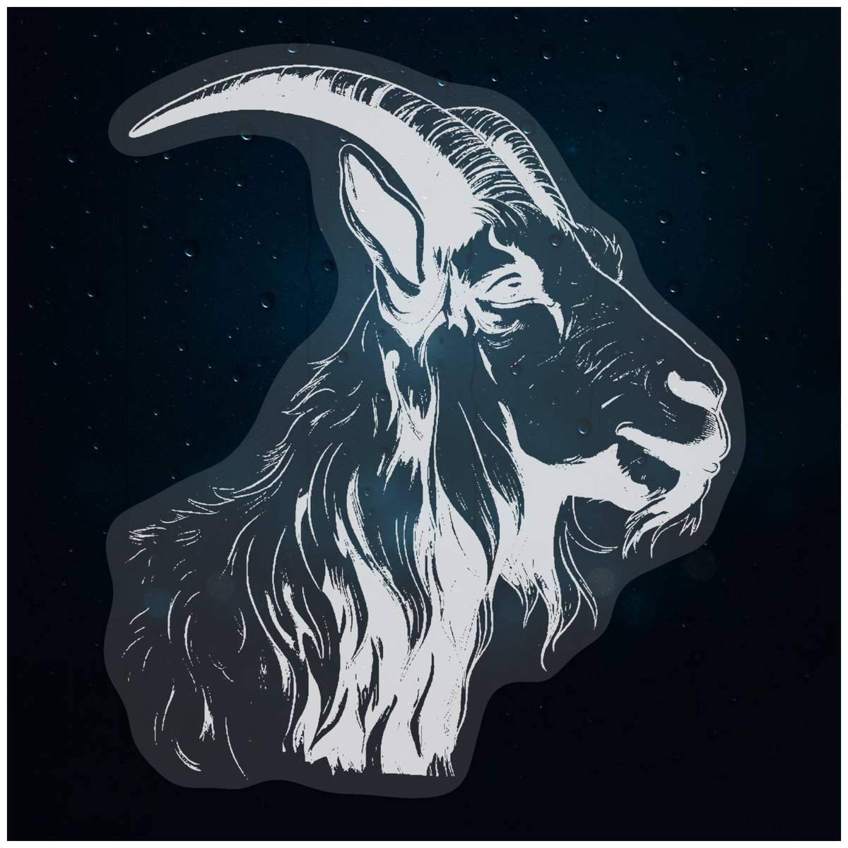 'goat' Static Window Clings / Stickers (WC040431)