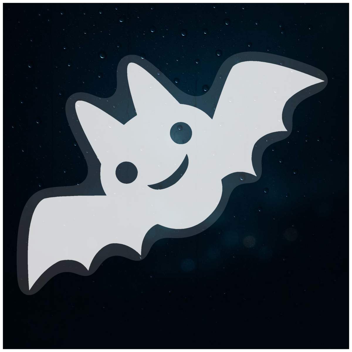 'Cute Halloween Bat' Static Window Clings / Stickers (WC041373)