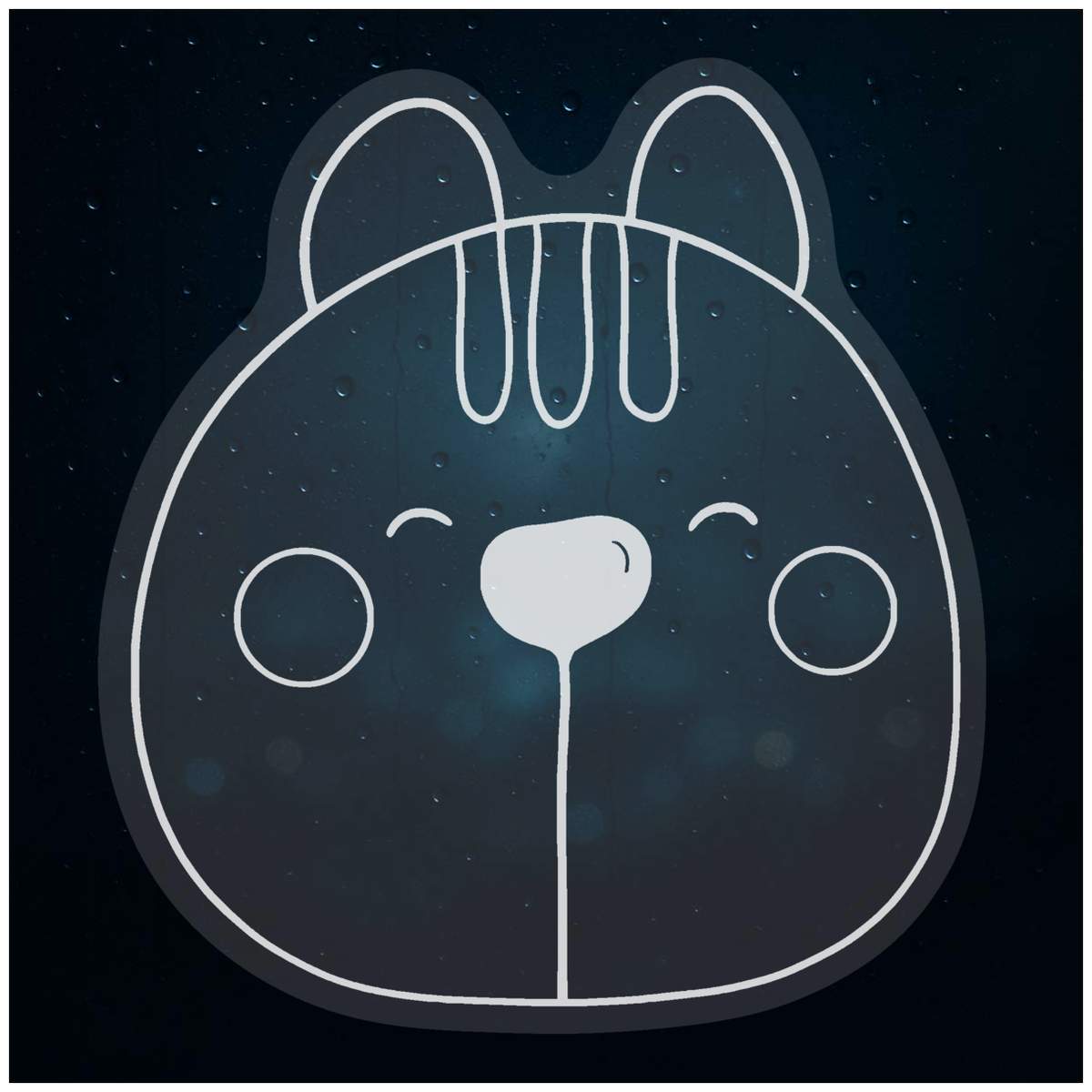 'Cat Face' Static Window Clings / Stickers (WC043278)