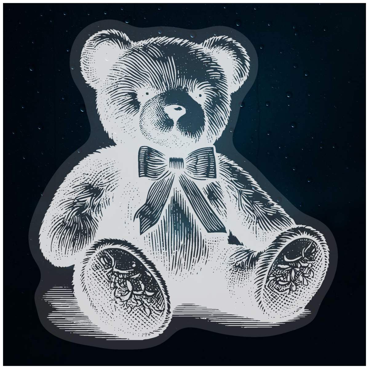 'Teddy Bear' Static Window Clings / Stickers (WC045515)