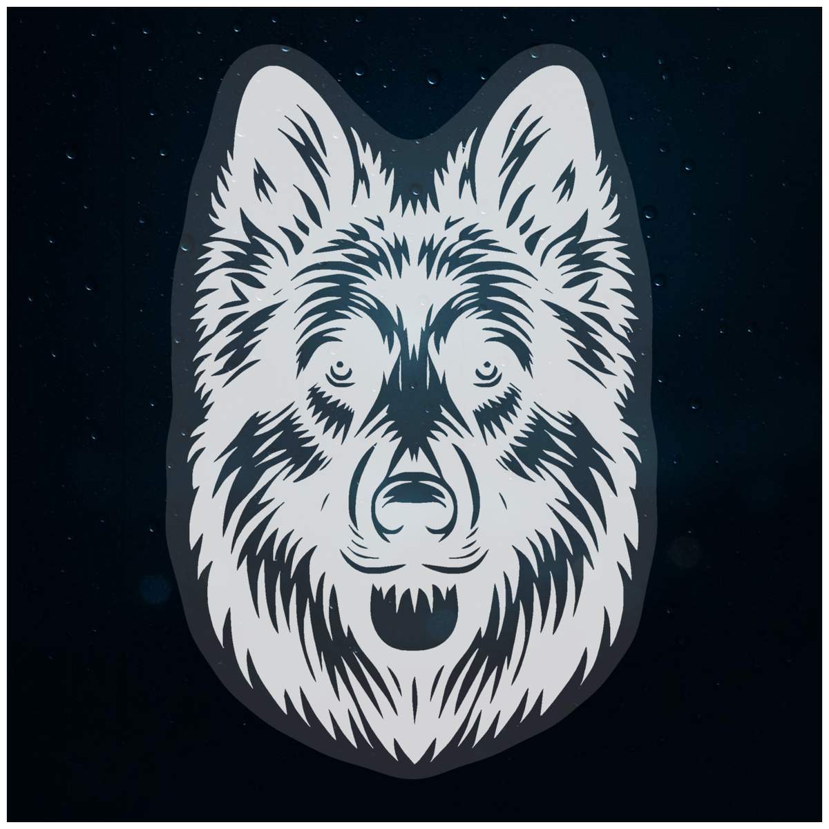 'German Shepherd Dog' Static Window Cling / Decal - Removable Decal for Mirrors, Glass Doors and Cars (WC047931)