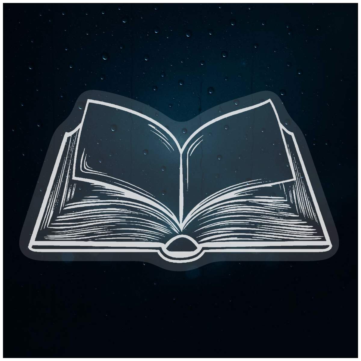 'Open Book' Static Window Clings / Stickers (WC049500)