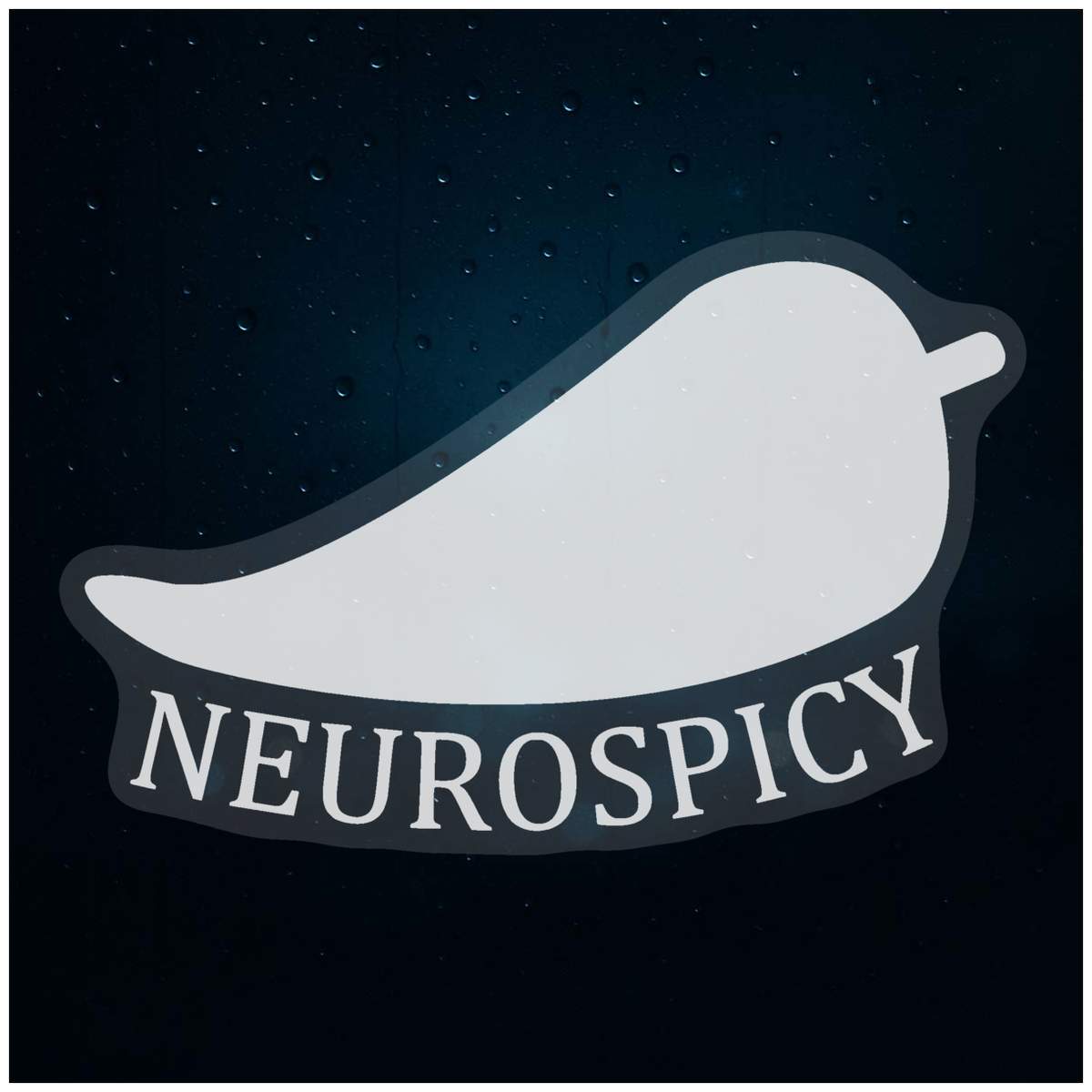 'Neurospicy Chili' Static Window Clings / Stickers (WC050915)