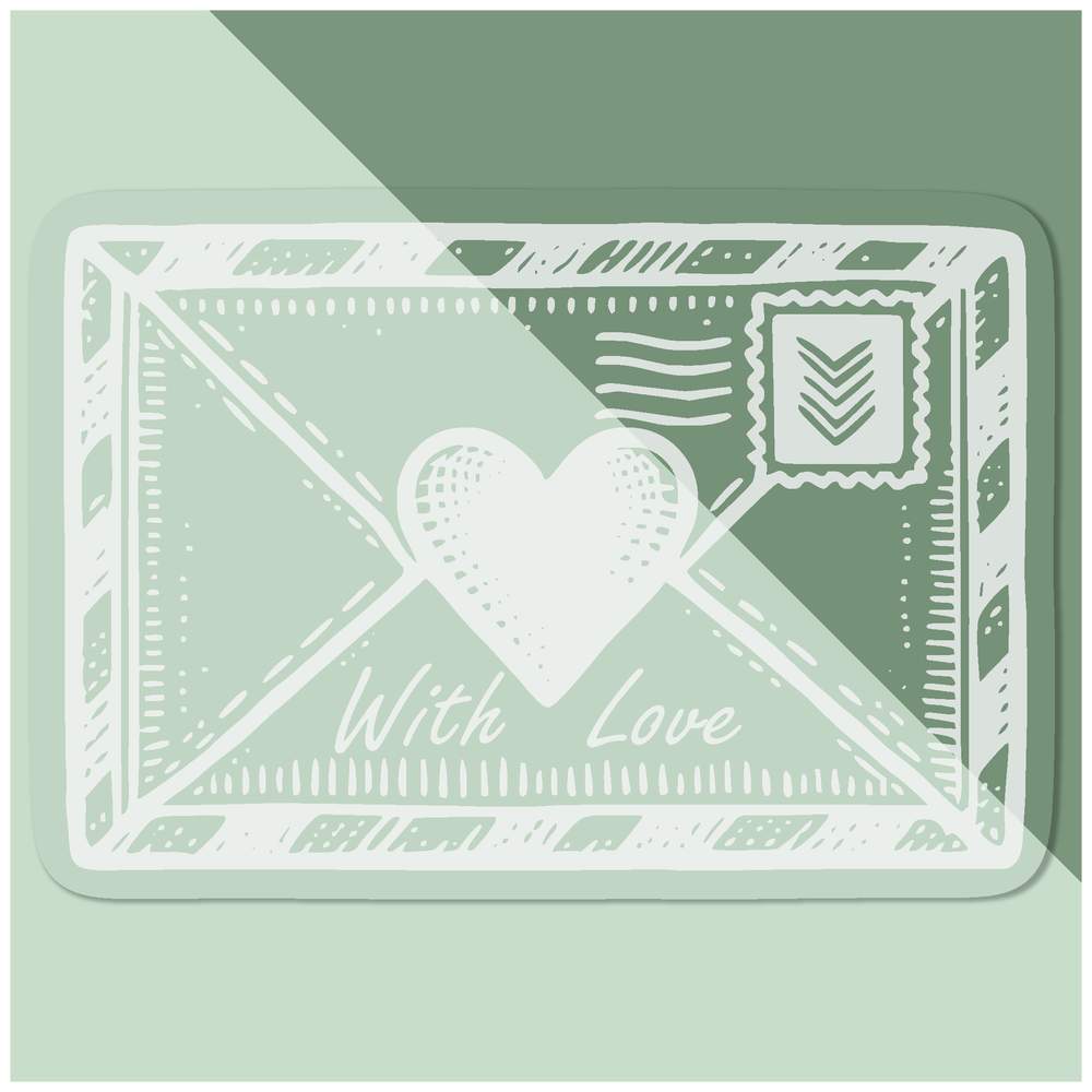 'Love Letter' Static Window Clings / Stickers (WC052661)