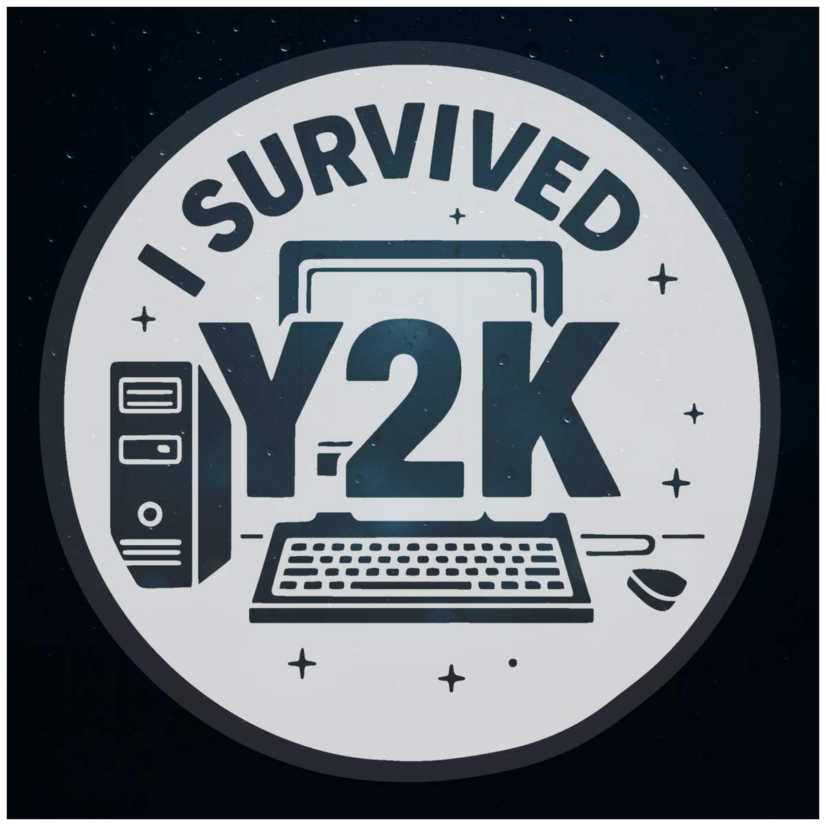 'I Survived Y2K' Static Window Clings / Stickers (WC054108)