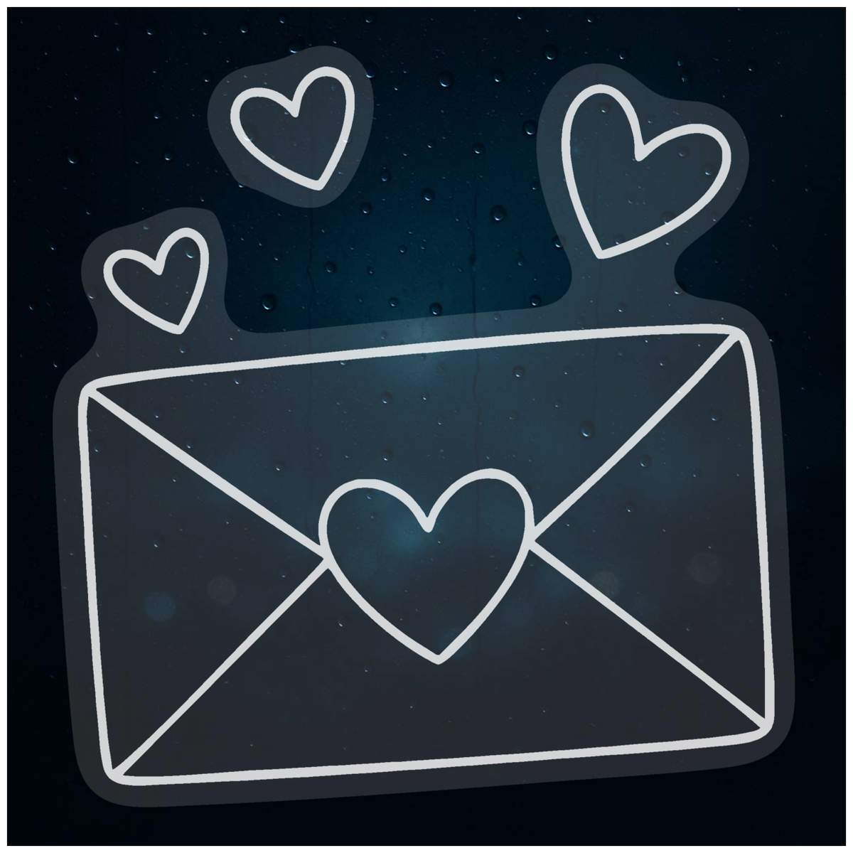 'Love Letter' Static Window Clings / Stickers (WC054346)