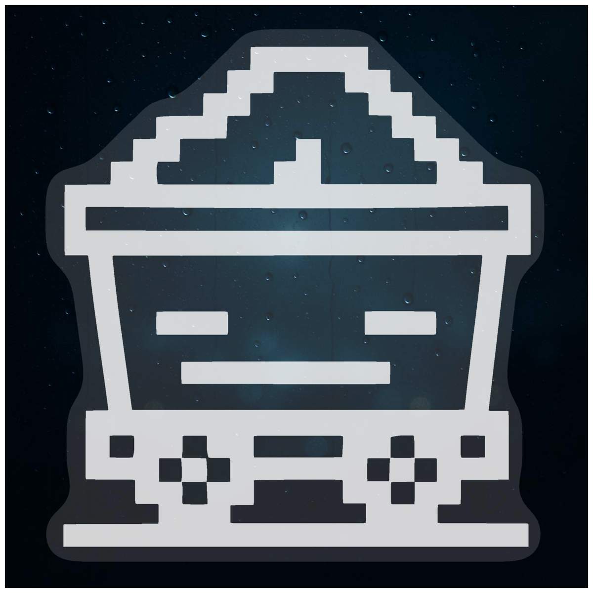 '8-Bit Minecart' Static Window Clings / Stickers (WC055454)