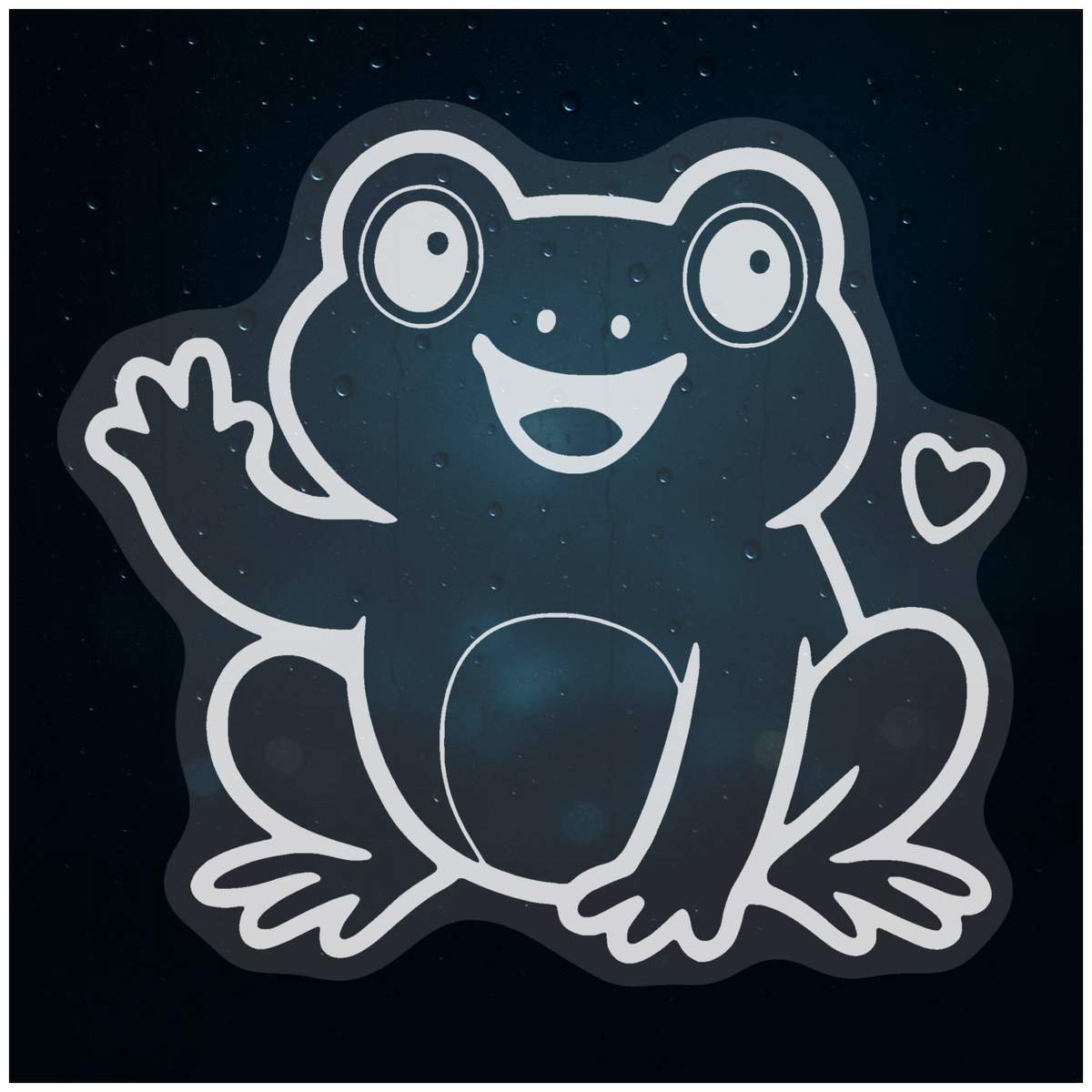 'Sweetheart Frog' Static Window Clings / Stickers (WC055827)