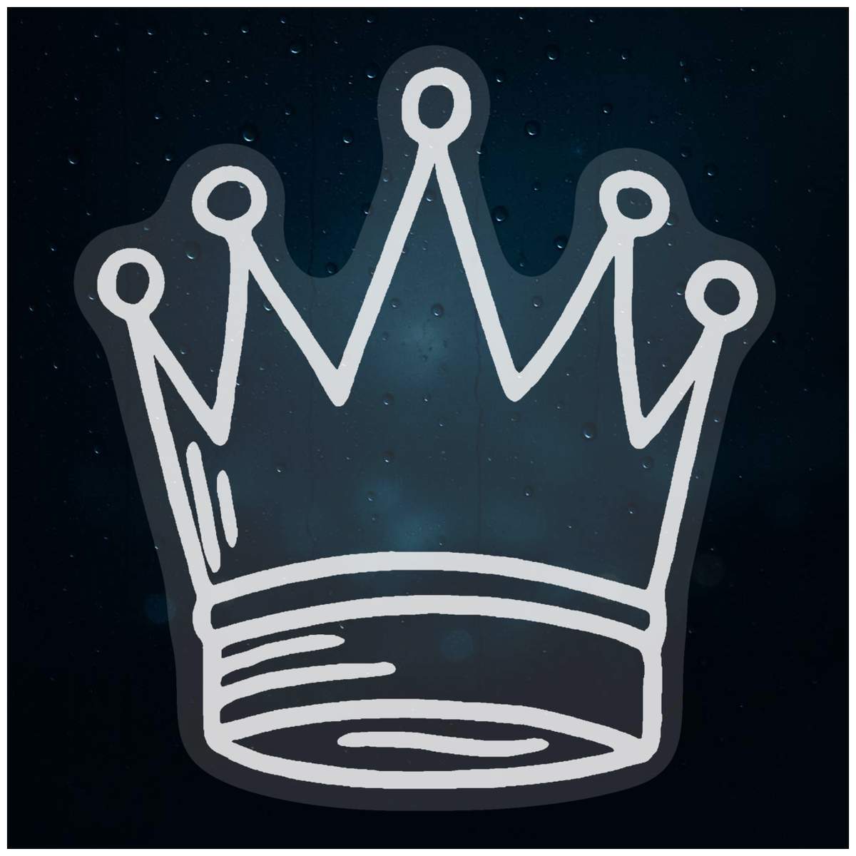 'Cartoon Crown' Static Window Clings / Stickers (WC056214)