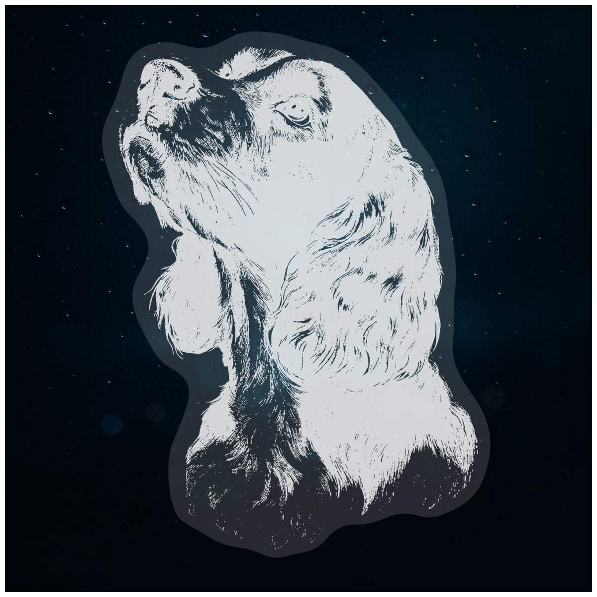 'Cocker Spaniel Dog Portrait' Static Window Clings / Stickers (WC057677)