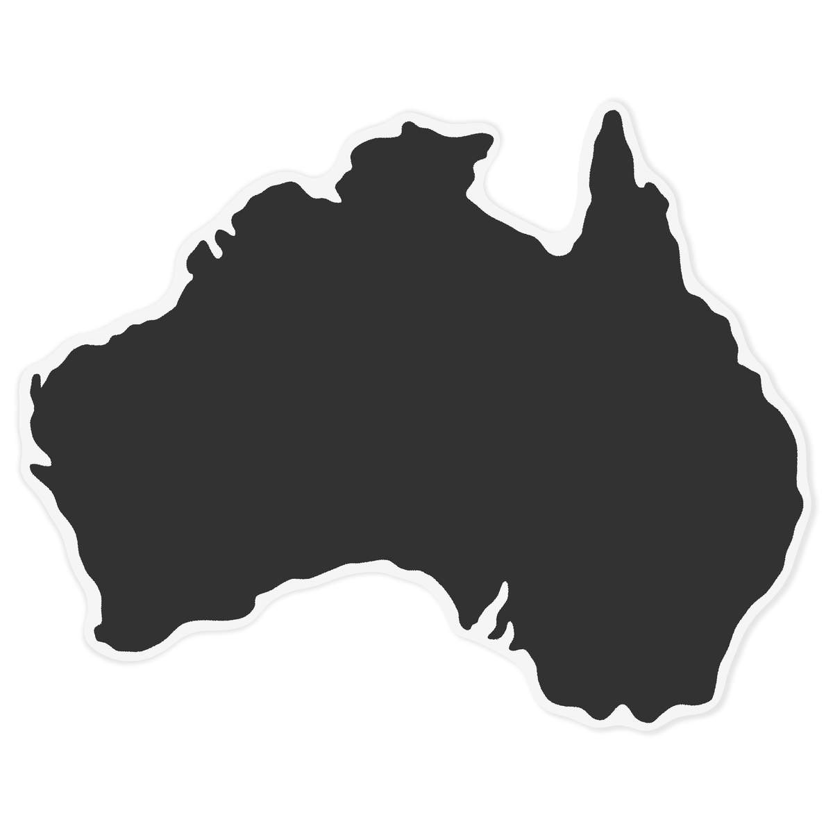 'Australia Country' Static Window Cling - Black, 72cm - Reusable Removable Static Cling Decal for Mirrors, Glass Doors and Cars (WC00151587)