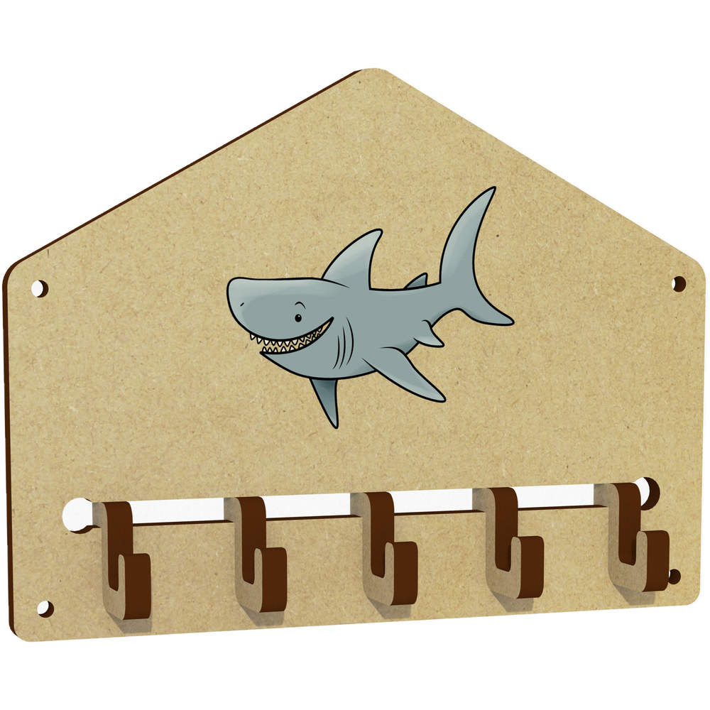 Happy Shark' Wall Mounted Hooks / Rack (WH024414)