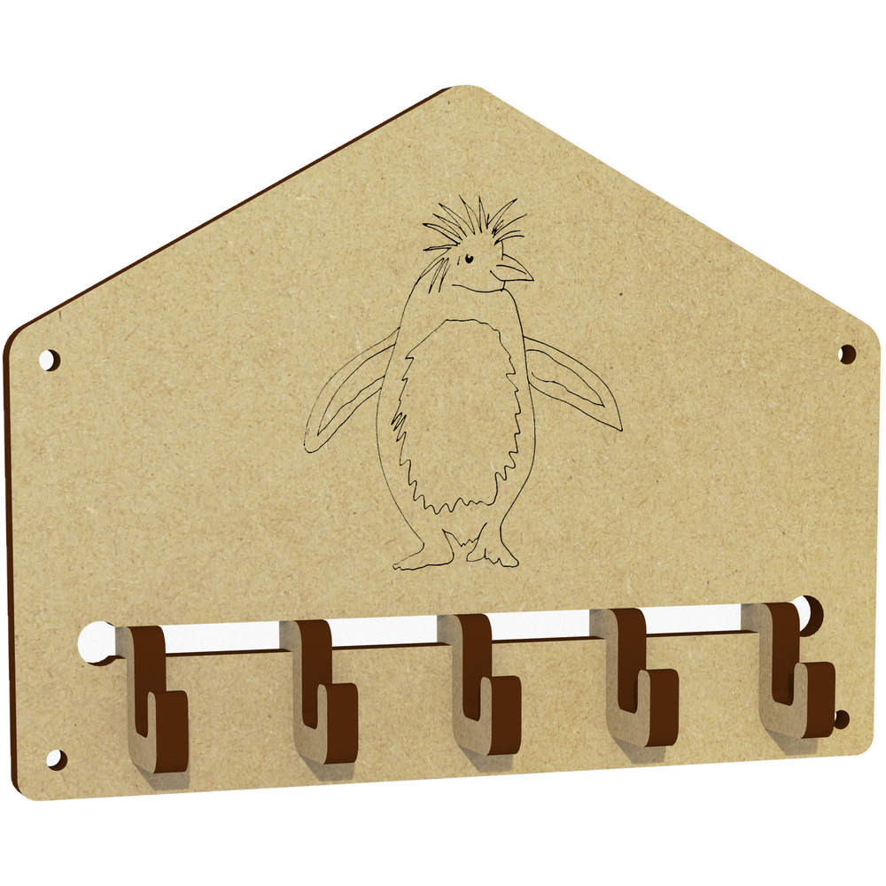 'Funky Penguin' Wall Mounted Key Hooks / Holder (WH00041577)